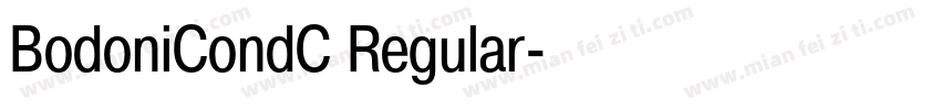 BodoniCondC Regular字体转换